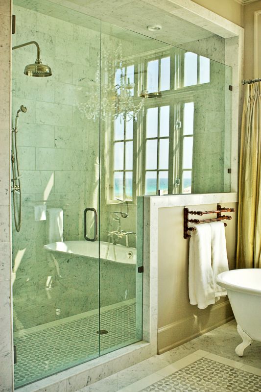 Luxury Shower with Glass Walls